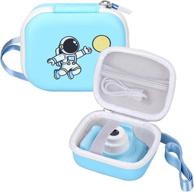 worfty Kids Camera Case Compatible with Seckton/Desuccus/Goopow/Dylanto/Desuccus/DITUPAN/GKTZ/masterbee/Hangrui Digital Video Camera Toys Camcorder Storage Holder Carrying - Light Blue Astronaut(Case Only) - Image 1